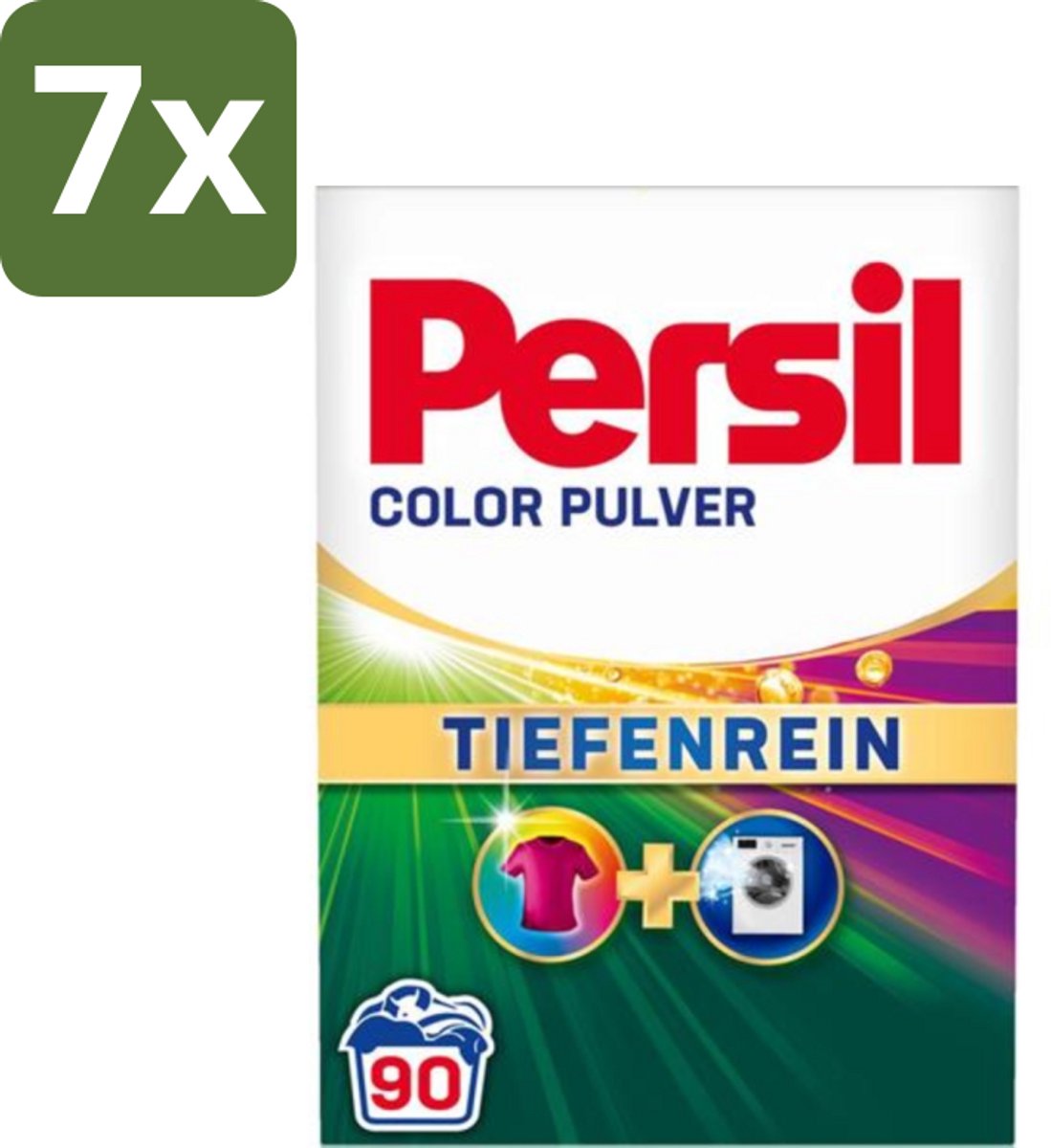 7 x Persil Color - Waspoeder - Gekleurde Was - 90 Wasbeurten - Waspoeder - Gekleurde Was - Vlekverwijdering - Kleurbehoud - Wasmachine