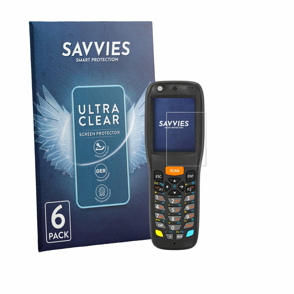 Savvies - Screenprotector voor Datalogic Memor X3 - Folie Beschermfolie transparant 6 Stuks