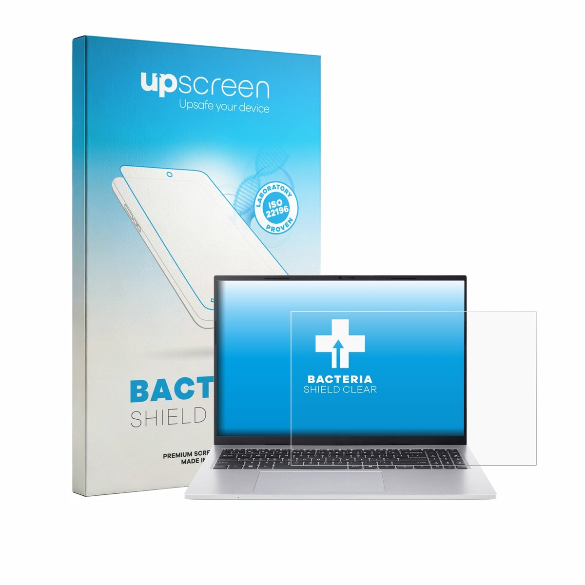upscreen - Screenprotector voor Acer Aspire Go 16 - Folie Beschermfolie transparant antibacterieel