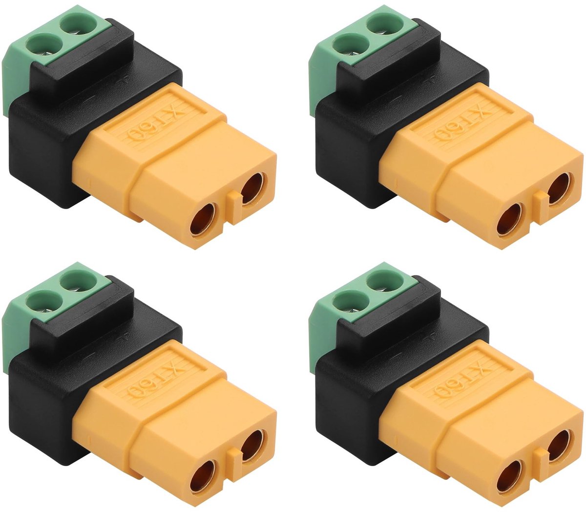 Elzusha - XT60 naar 2 Polige Solderless Schroefklem Adapter Set
