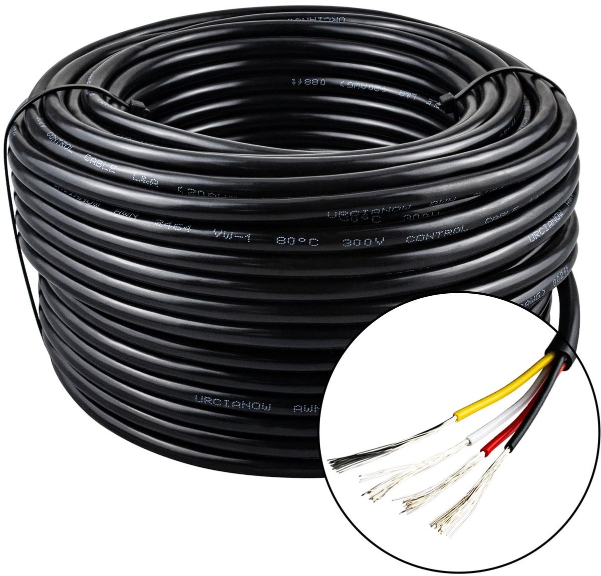 Elzusha - 20AWG Elektrische Draad met 4 Aders, 30.5m