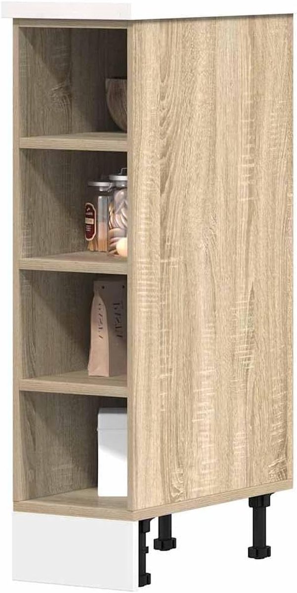 Onderkast Keuken - Keukenkastje Basis - Keuken Organiseren - Verstelbare Voetjes - 20x44.5x81.5cm - Sonoma Eiken