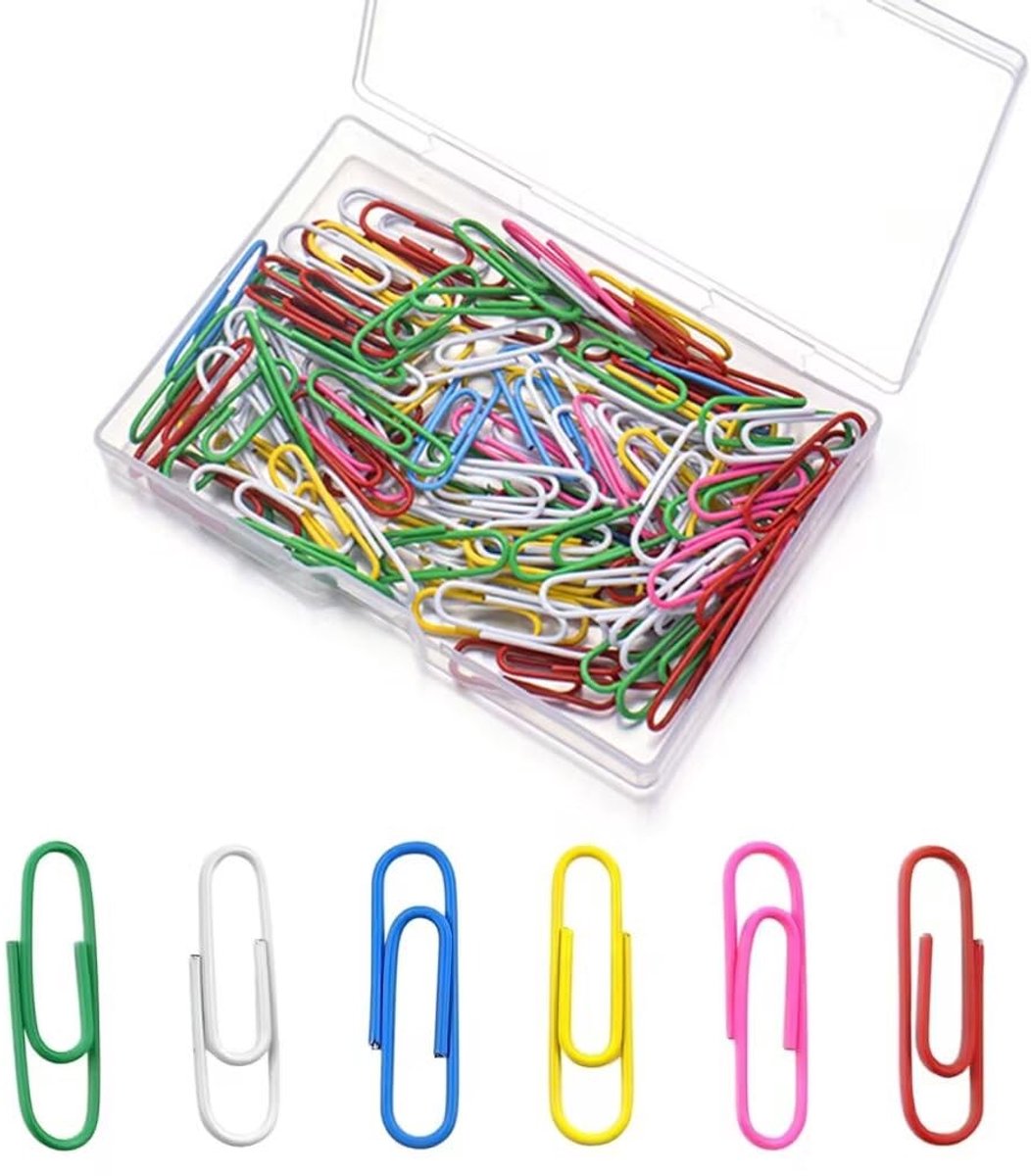 Elzusha - Set van 200 Gecoate Paperclips in Diverse Kleuren