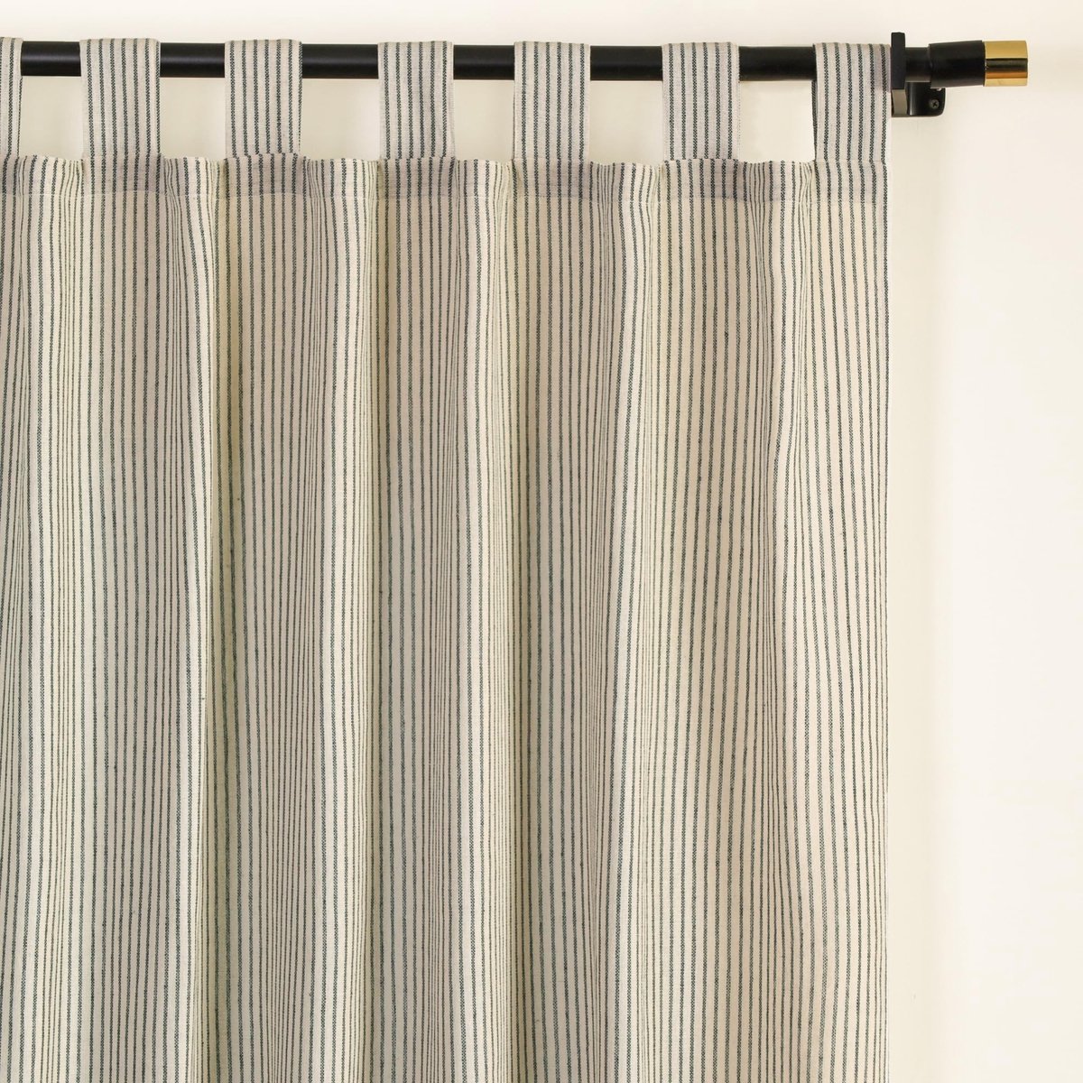 Elzusha - Boho Linnen Mesh Gordijnen Set van 2 - Groene Stripes 228 x 106 cm
