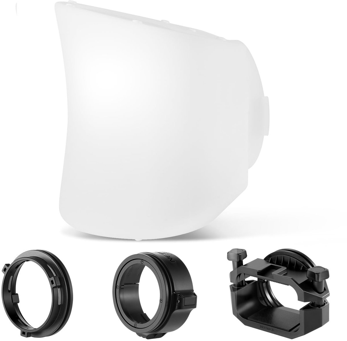 Elzusha - Softbox Diffusiedome met Adapterringen voor Flitsers