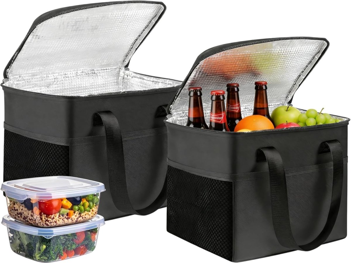 Draagbare opvouwbare koeltas van Oxford-stof, 8 liter, met aluminiumfolie voering voor picknicks en uitjes