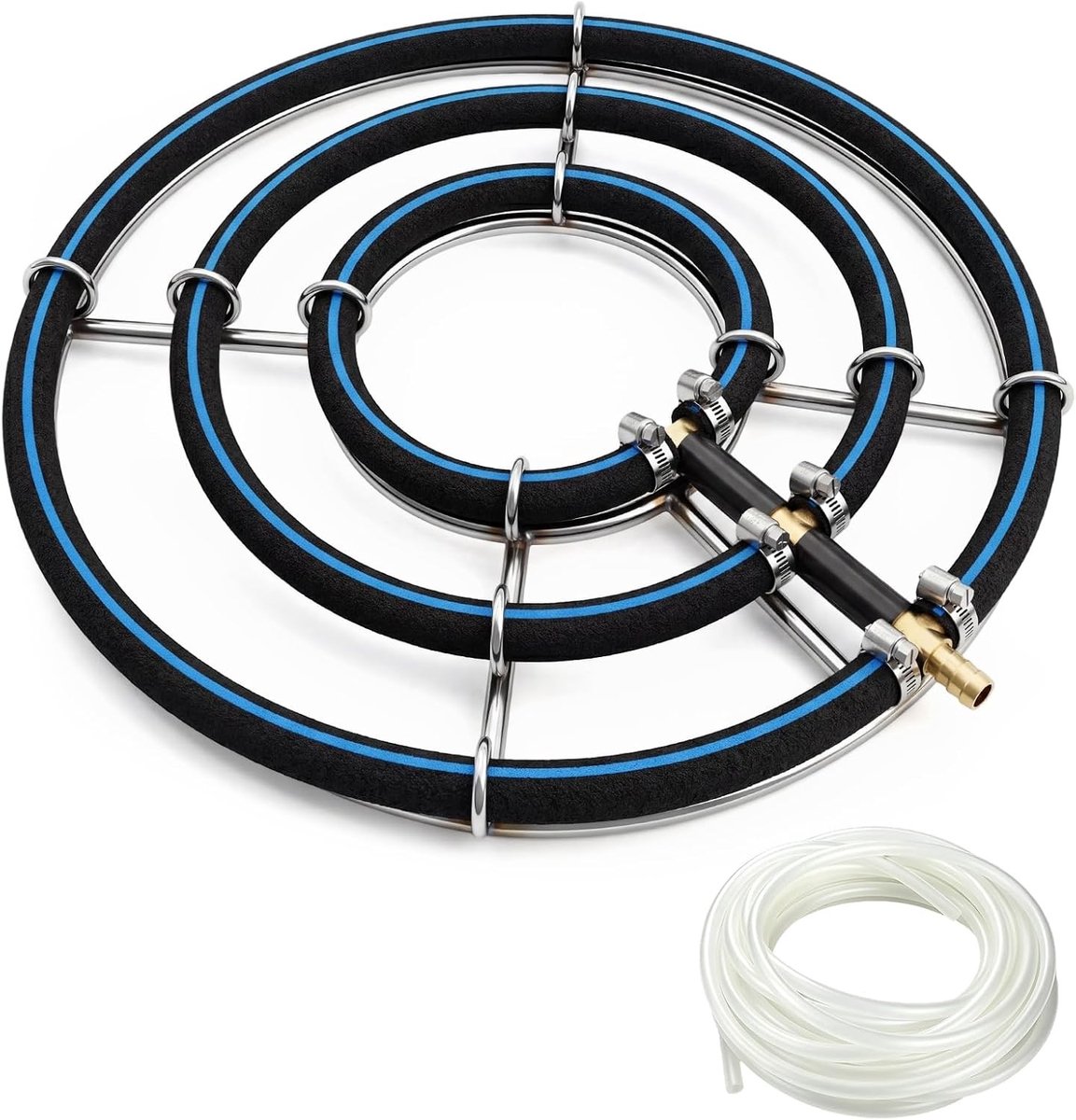 Oxygenator voor Vijvers, 2-Weg Luchtverdeler met 8 mm Diameter, Nano Luchtpomp voor Koi Vijvers en Aquaria, Inclusief 5 m Slang en Siliconen Slang van 35 cm