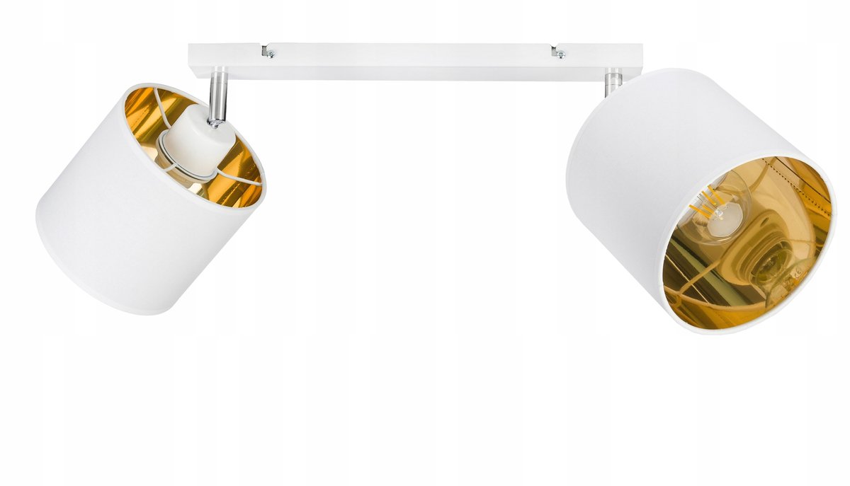 Merkloze Plafondlamp met Verstelbare Armatuur en Gouden Kap