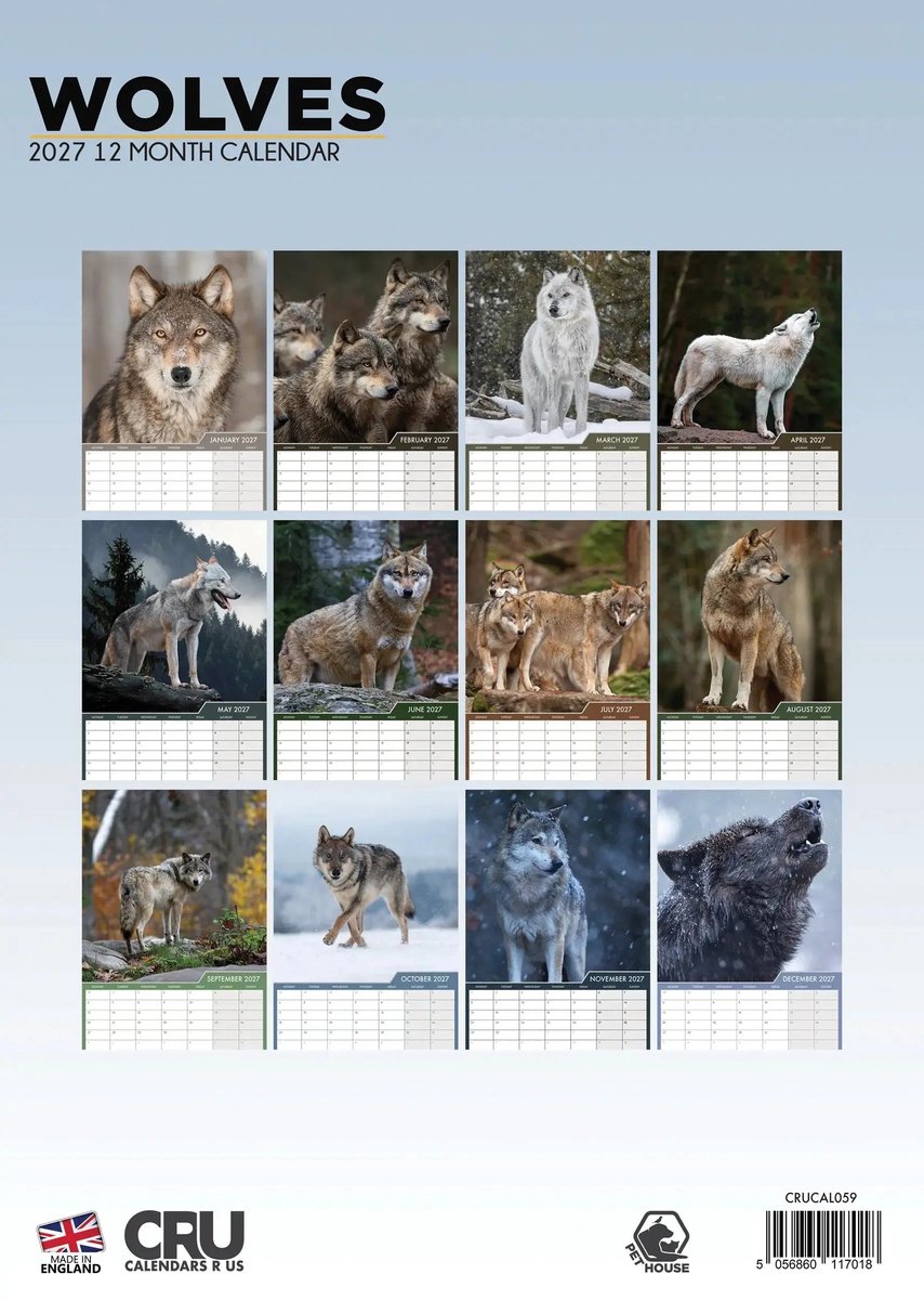 Wolven A3 Kalender 2027