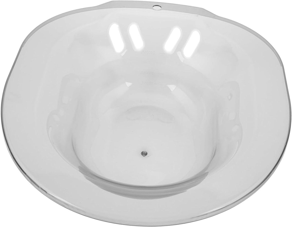 Draagbare Zitbadkuip - Intieme Verzorging - Postpartum Zorg - Ergonomisch Ontworpen - 35x38.5x12 cm - Lichtgrijs