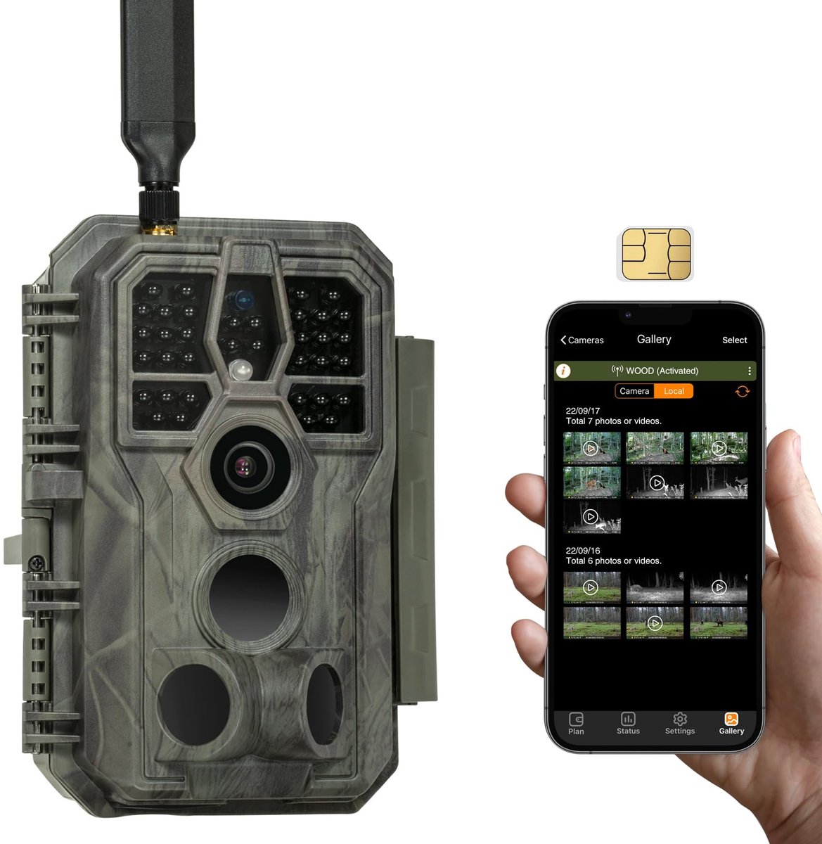 Wildcamera 4G LTE – 48MP – Nachtzicht tot 30 m – 0,1 sec Bewegingssensor – IP66 Waterdicht – Inclusief SIM-kaart