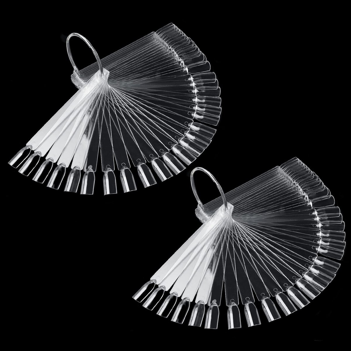 100 stuks nagelstandaard van transparant, nageltips met metalen gesp, afneembare nageltips voor beginners, kunstnagels - ShopVlot