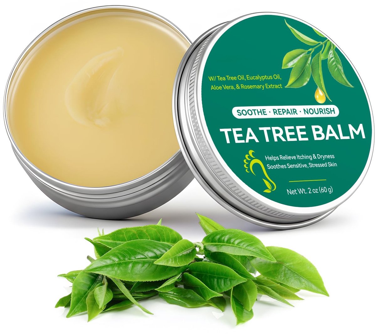 Solidchoice - Tea Tree Olie Voetcrème voor Droge en Gebarsten Huid