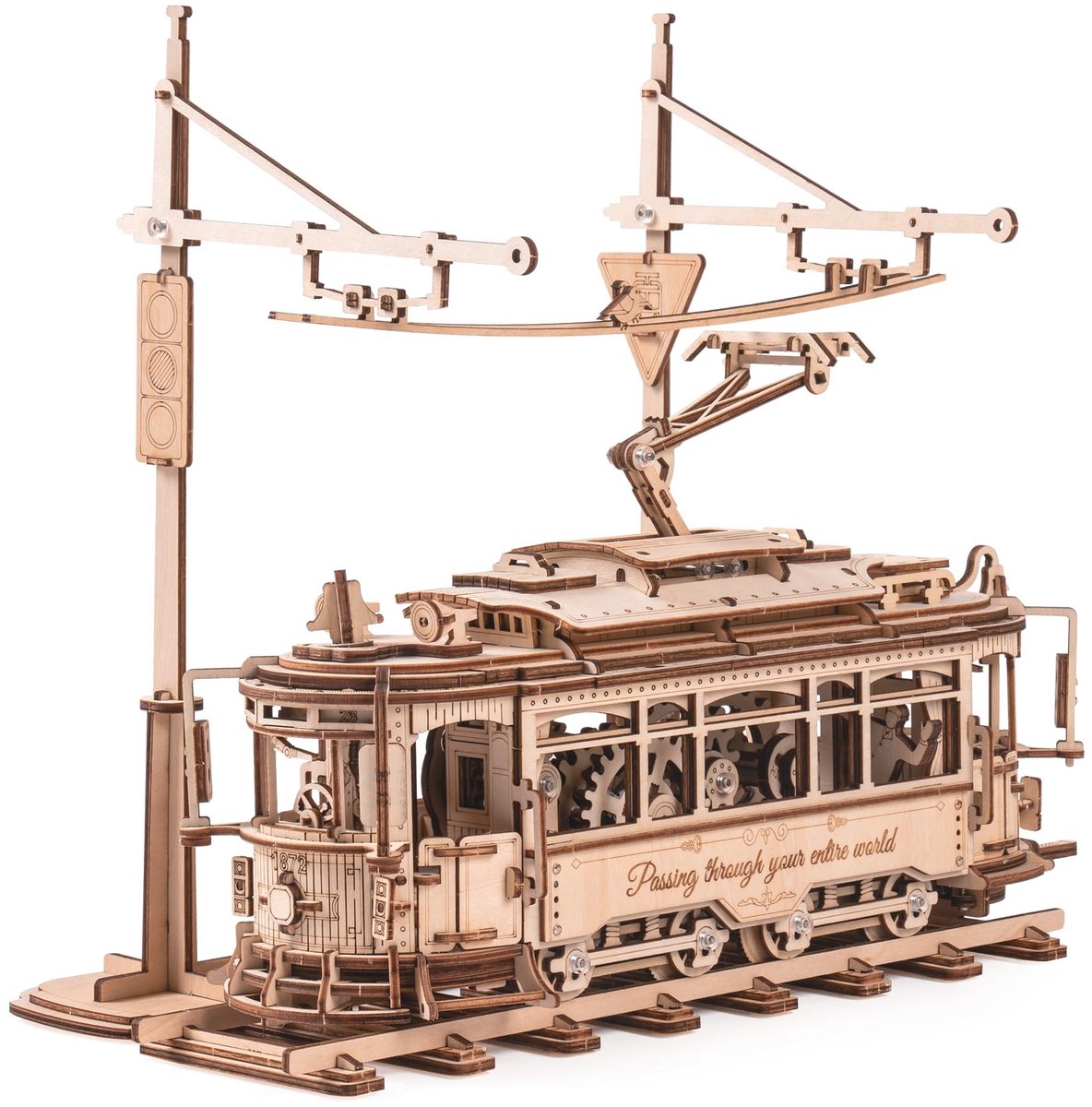 Solidchoice - 3D Houten Puzzel Tram Model voor Volwassenen