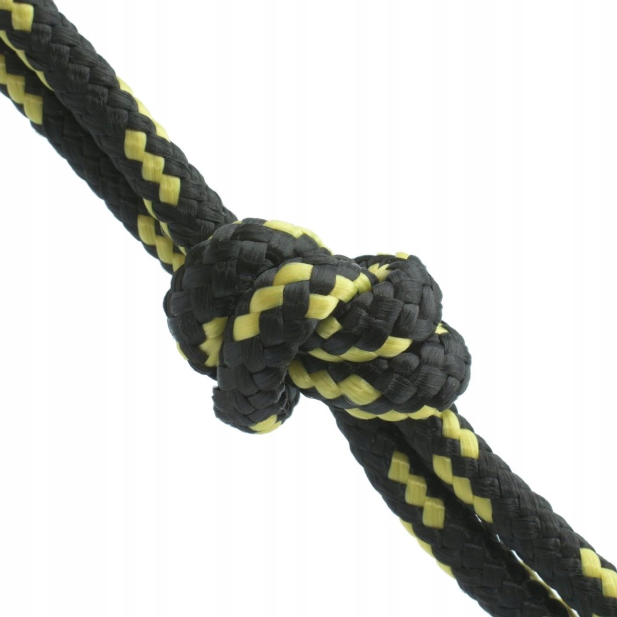 Gevlochten Polypropyleen Touw 8mm Zwart/Geel - Per Meter