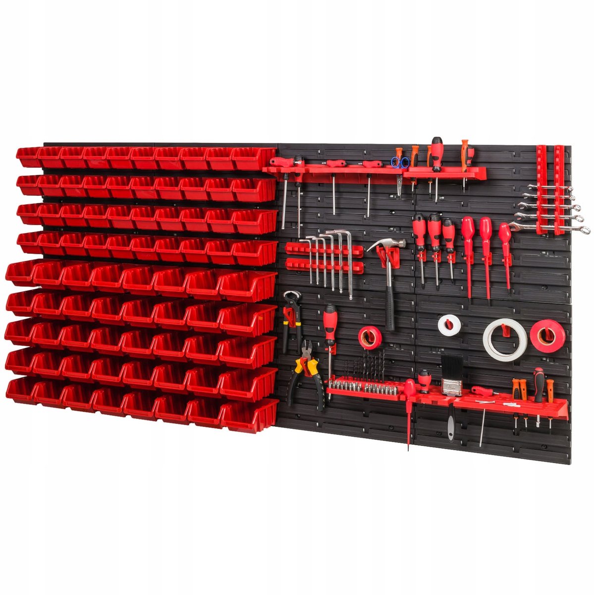 Gereedschapswand met 80 bakjes en ophanghaken - 154.4x78cm