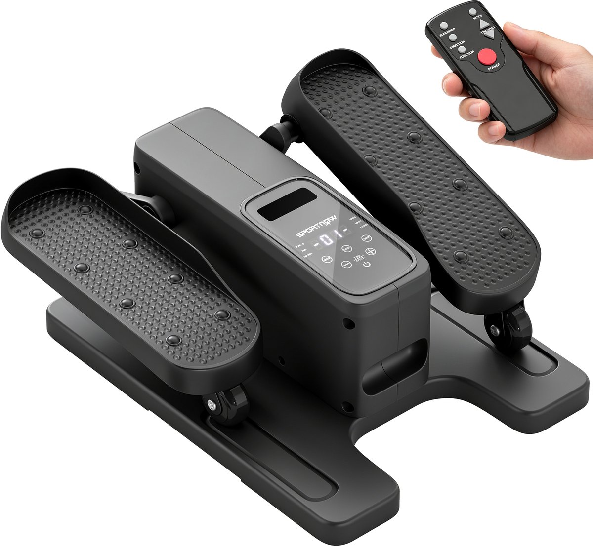 Mini-elliptische trainer voor thuisgebruik-elektrische crosstrainer voor onder een keukenkastje met afstandsbediening-led-display en 12 snelheden.