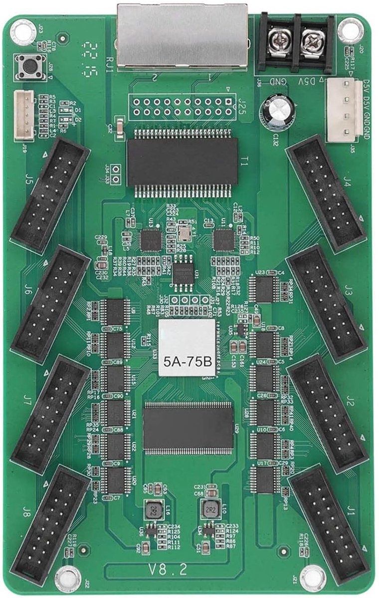 Ontvangstkaart voor LED-scherm met synchrone stuurfunctie, volledig gekleurde module DC3.3-6V voor optimale prestaties