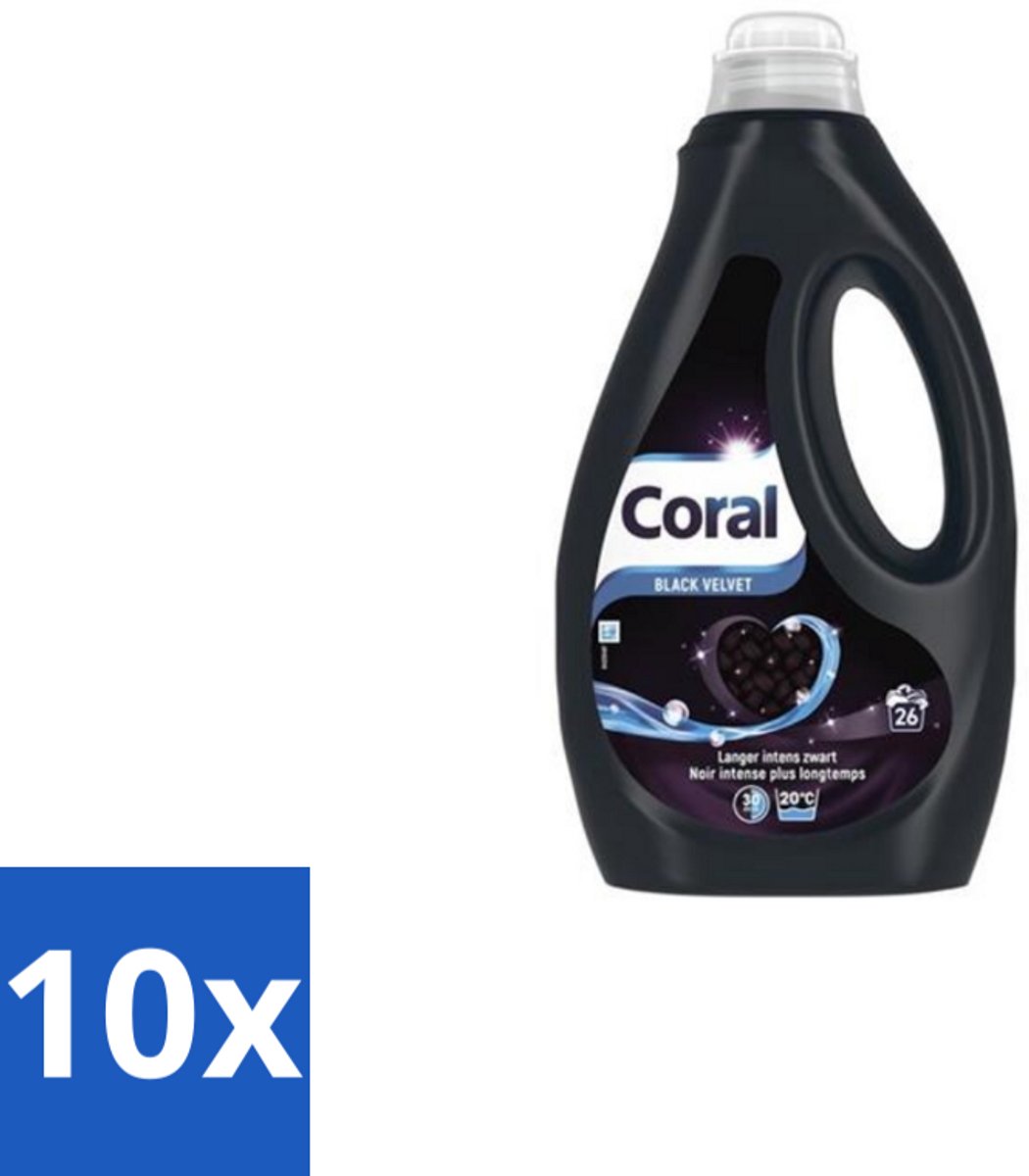 Coral – Vloeibaar Wasmiddel – Black Velvet – 1170 ml - Bulkverpakking - 10 stuks