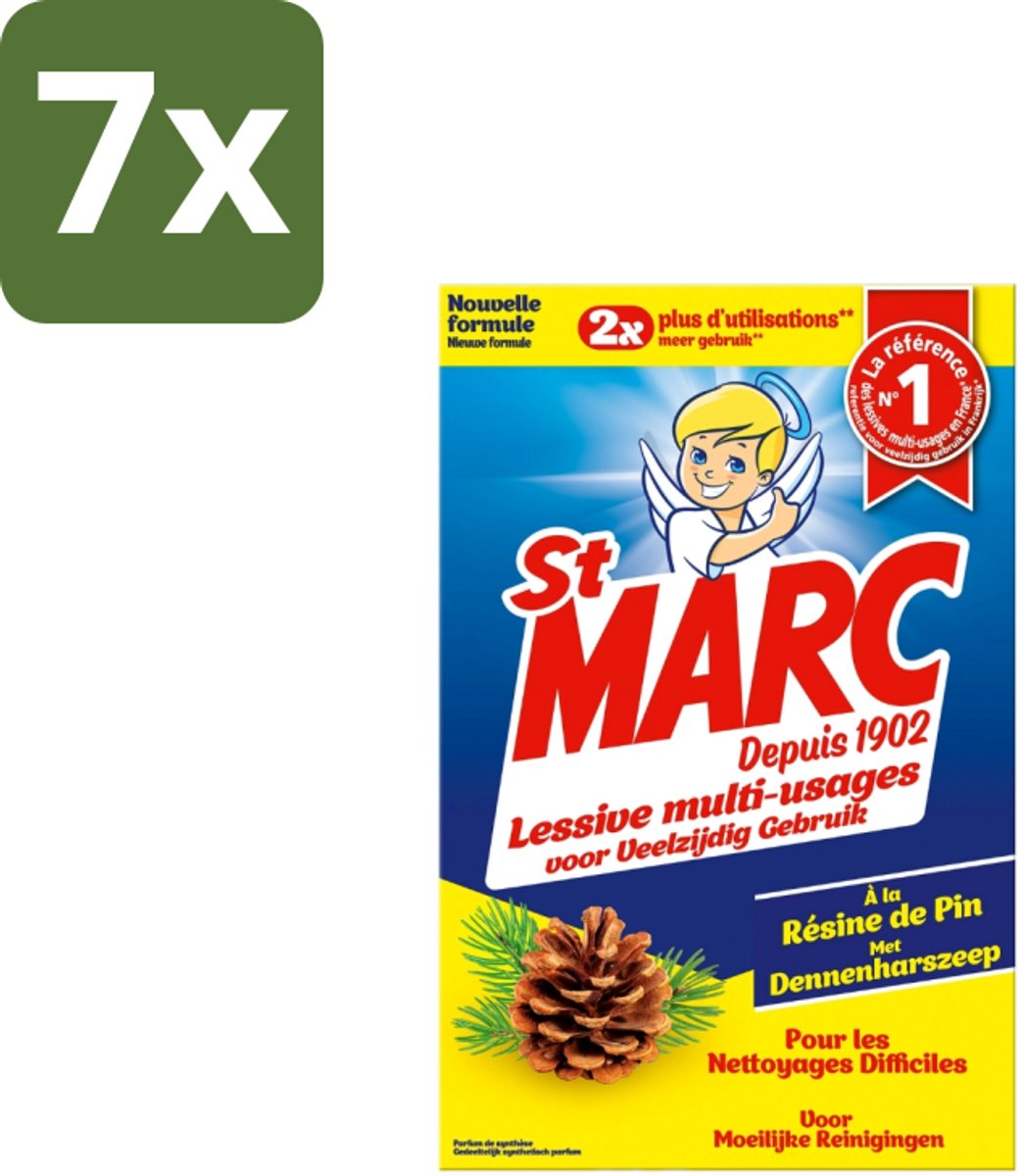 St. Marc – Wasmiddel – Multifunctioneel Dennenhars – 1,4 kg - Bulkverpakking - 7 stuks