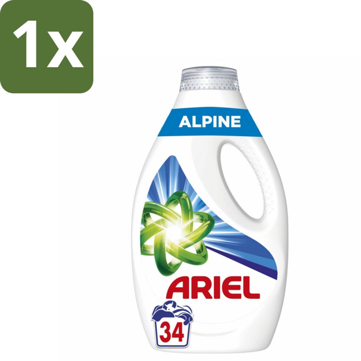1 x Ariel – Vloeibaar Wasmiddel – Alpine – 1530 ml – 34 wasbeurten - Ariel Alpine - Vloeibaar Wasmiddel - Koud Wassen - Frisse Geur - Energiezuinig Wasmiddel
