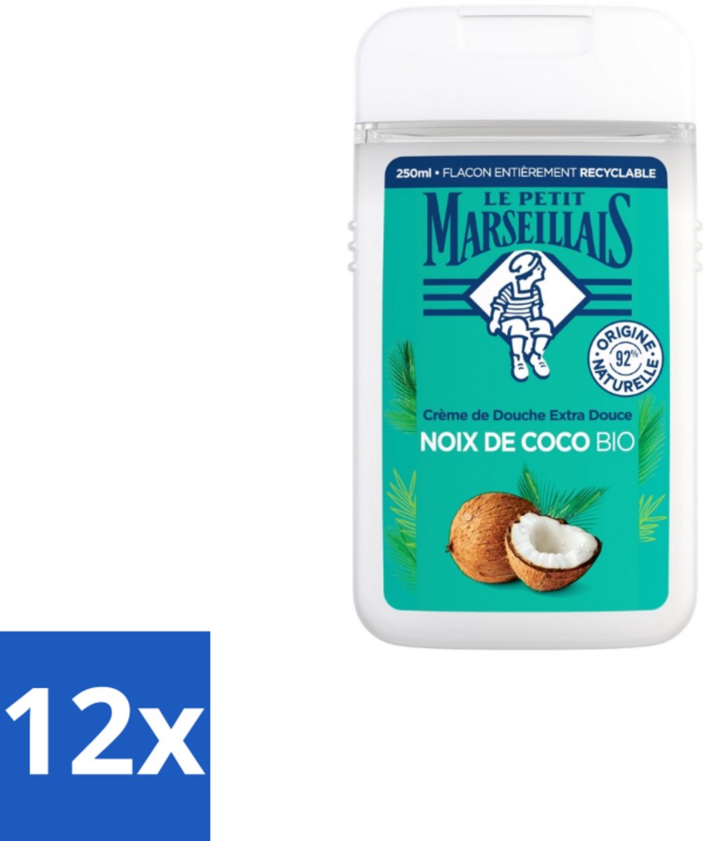 Le Petit Marseillais – Douche & Bad – Coco – 650 ml - Voordeelverpakking - 12 stuks