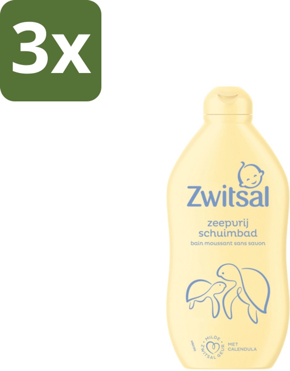 Zwitsal – Schuimbad – Zeepvrij – 400 ml - Bulkverpakking - 3 stuks