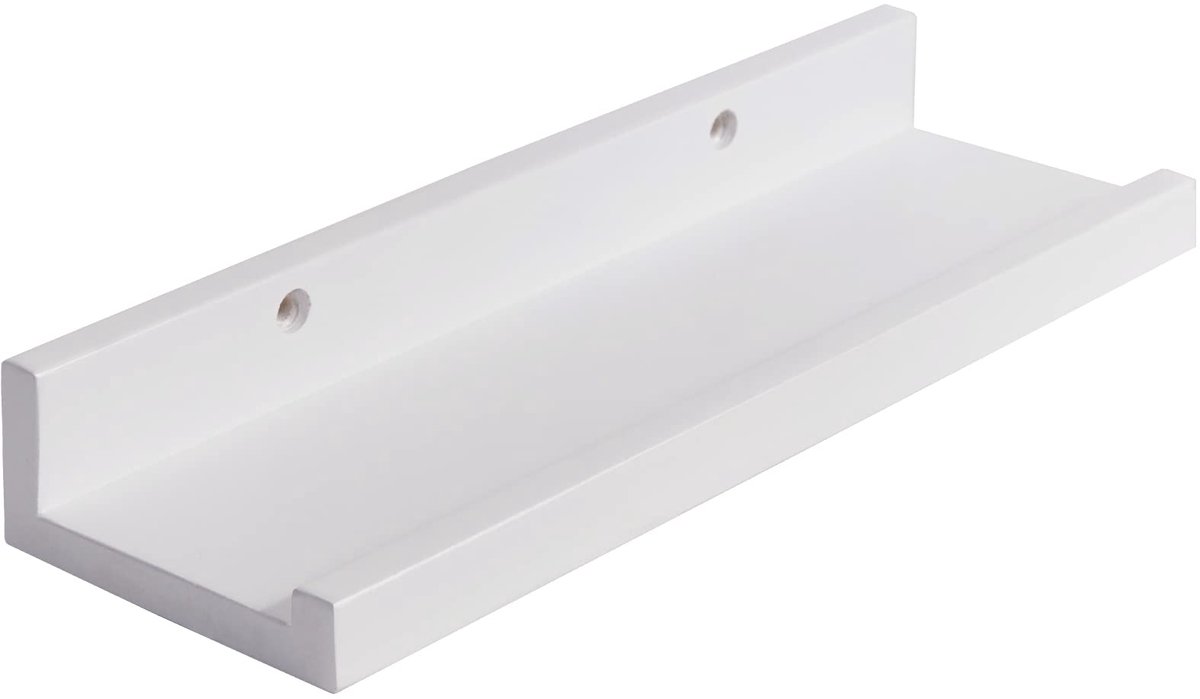 IBUYKE Massief eiken hout drijvende plank muur, creatieve U-vormige plank display rekken voor woonkamer, kantoor - ShopVlot