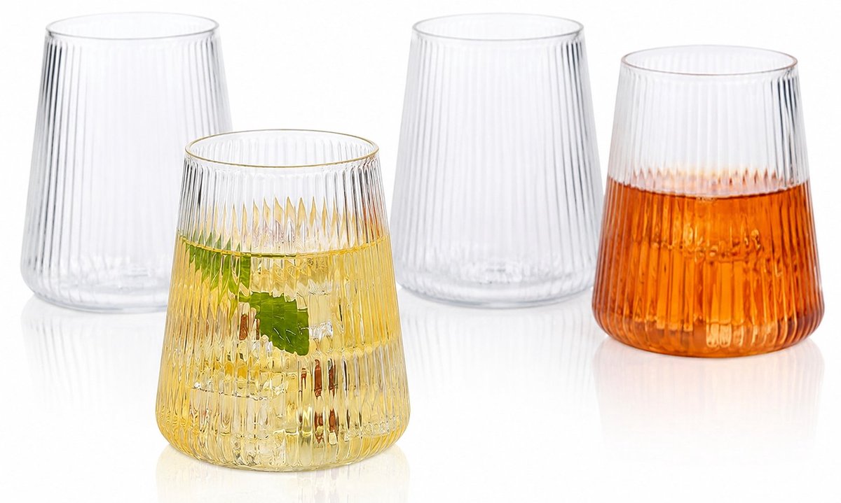 R&H® Tritan-kunststof wijnglazen, 354 ml, set van 4, onbreekbaar, vaatwasserbestendig, BPA-vrij