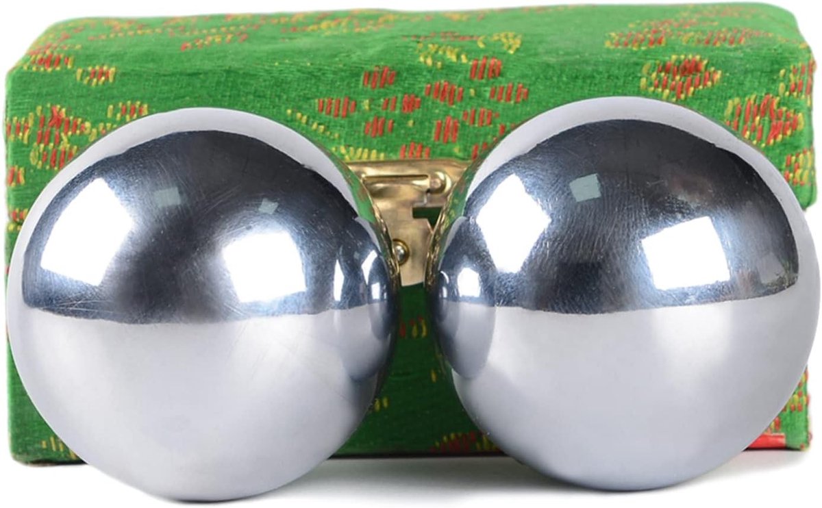 Baoding Balls van RVS met Klokken 4.8cm - Hand Oefening, Massage en Stressverlichting voor Handtherapie