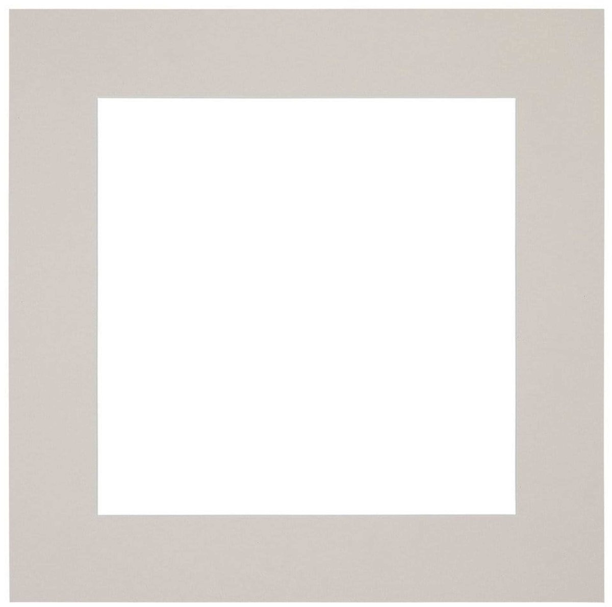 Passe-Partout Fotomaat 13x13 cm - Lijstmaat 25x25 cm - Grijs Graniet - Museumkarton - Fotolijst niet inbegrepen