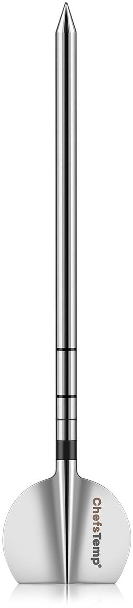 Wifi-thermometer - Zilver - 125 x 28 x 4,55 mm - 316 Roestvrijstalen Draadloze Vleestemperatuursensor - Voor Koken en Grillen