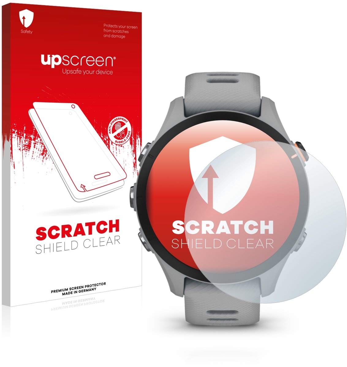 upscreen - Screenprotector voor Garmin Forerunner 255S Music - Folie Beschermfolie transparant