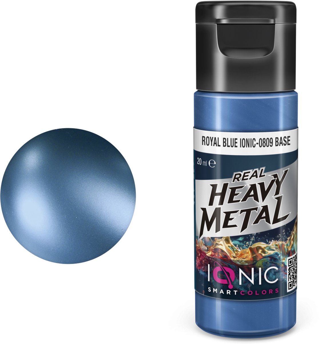 AMMO by Mig Jimenez Hobbyverf Acrylverf - MIG IO0809 Ionic Smart Colors - Real Heavy Metal - Koningsblauw - Base - Metallic Acryl - 20ml Verf potje - 20 ml