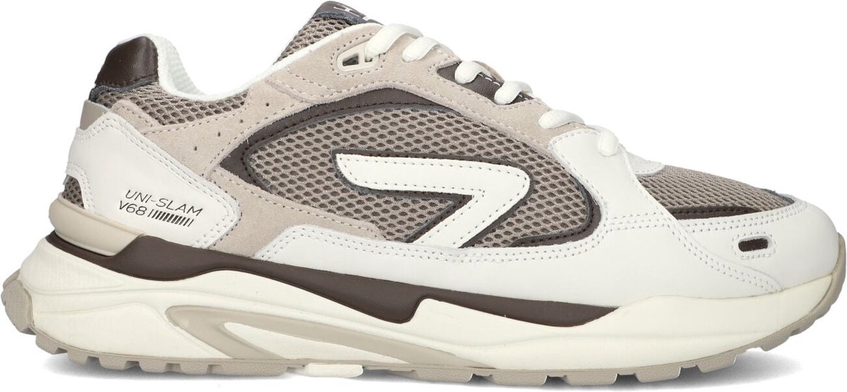HUB Heren Lage sneakers Chunky zool Slam - Beige - Suède - Maat 41