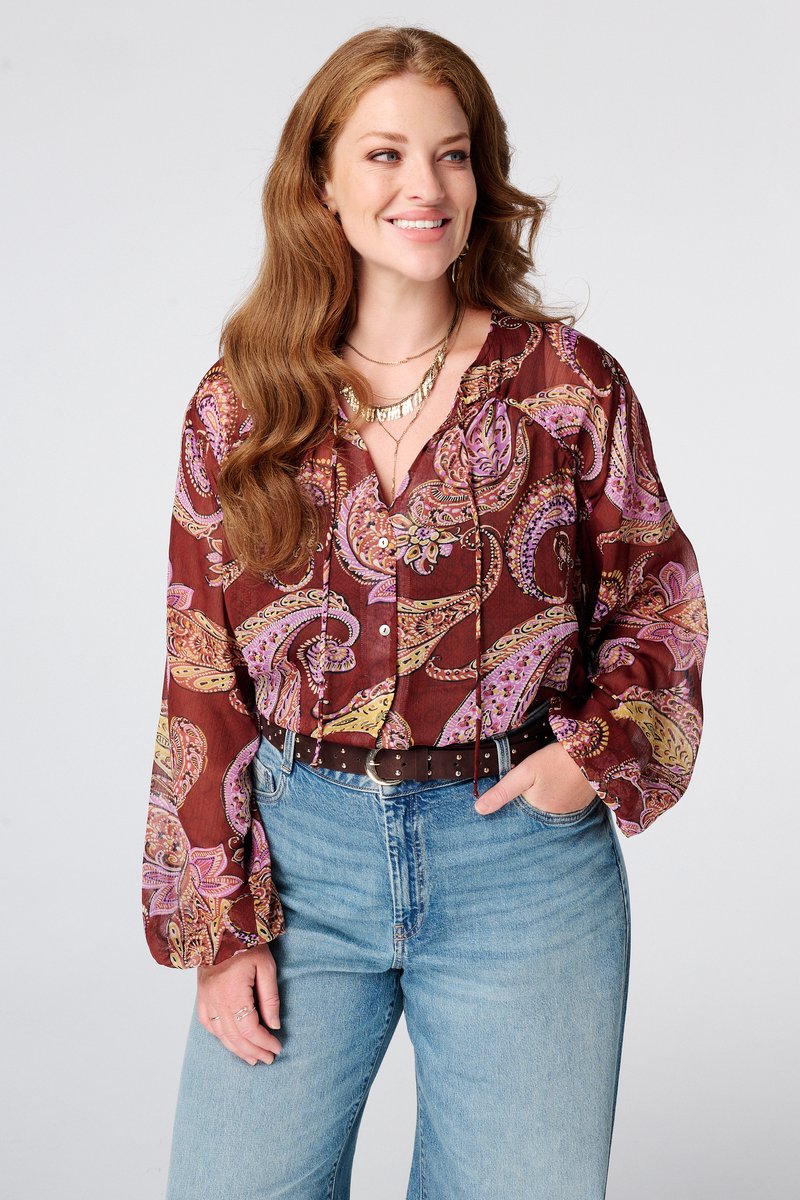 MS Mode Blouse Blouse met paisley print