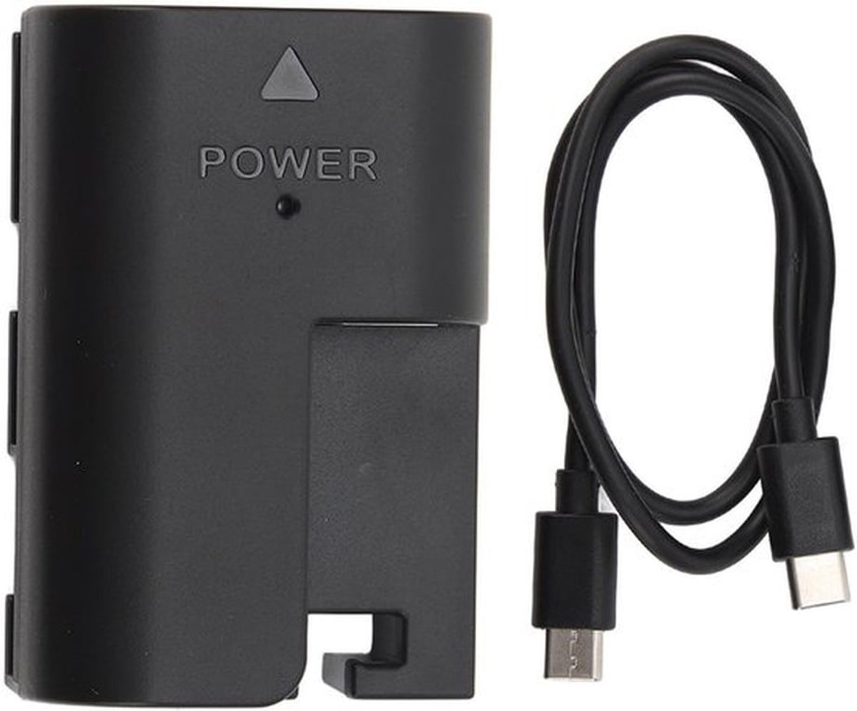 SPHProducts - Dummybatterij - Type C DC-koppeling - Voor camera's - Geschikt voor 5D 6D 7D 60D 70D 80D R R5 R6 R7 - Ideaal voor continu stroomverbruik