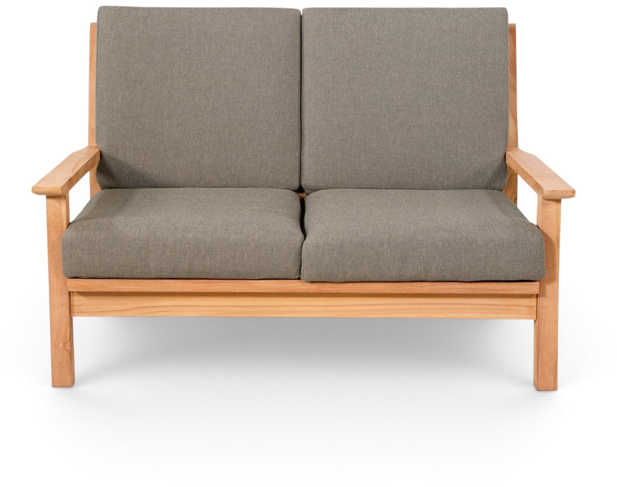 Lesli Living Loungebank Teak 124 cm incl. Kussen