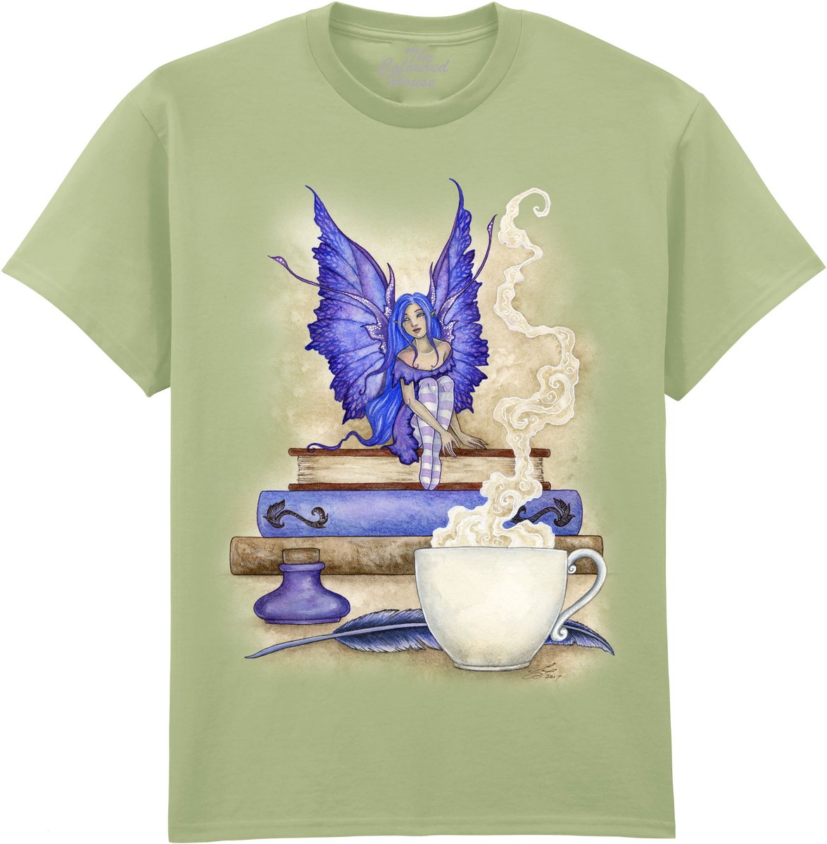 Blue Bookworm The Coloured House T-shirt XXL
