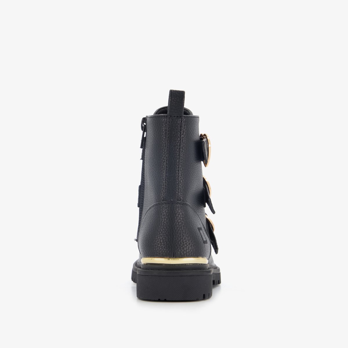 Blue Box meisjes biker boots zwart met hartjes gespen - Maat 31