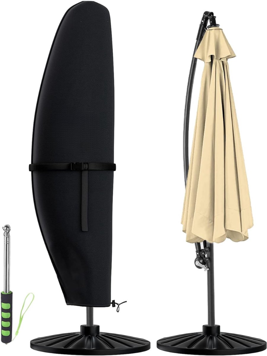 Lìon® Parasolhoes- Beschermhoes voor Zweefparasol - Parasolhoes Waterdicht - Zwart - 45cm x 75cm x 210cm