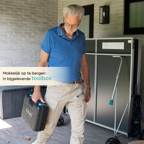 Achaté Draadloze Hogedrukreiniger - 21V Accu Hogedrukspuit - Auto & Terrasreiniger - 200W Motor - 6-in-1 Spuitkop - 7m Slang - 40 Min Gebruik - Opbergkoffer van Merkloos	 — afbeelding 2