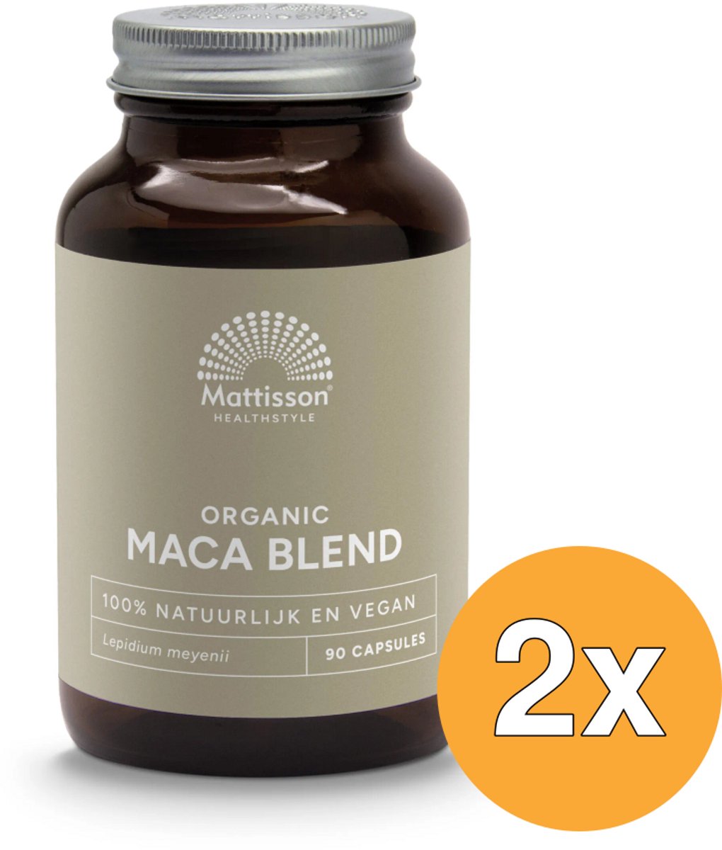 2x Mattisson Biologische Maca Blend 750Mg (90 capsules)