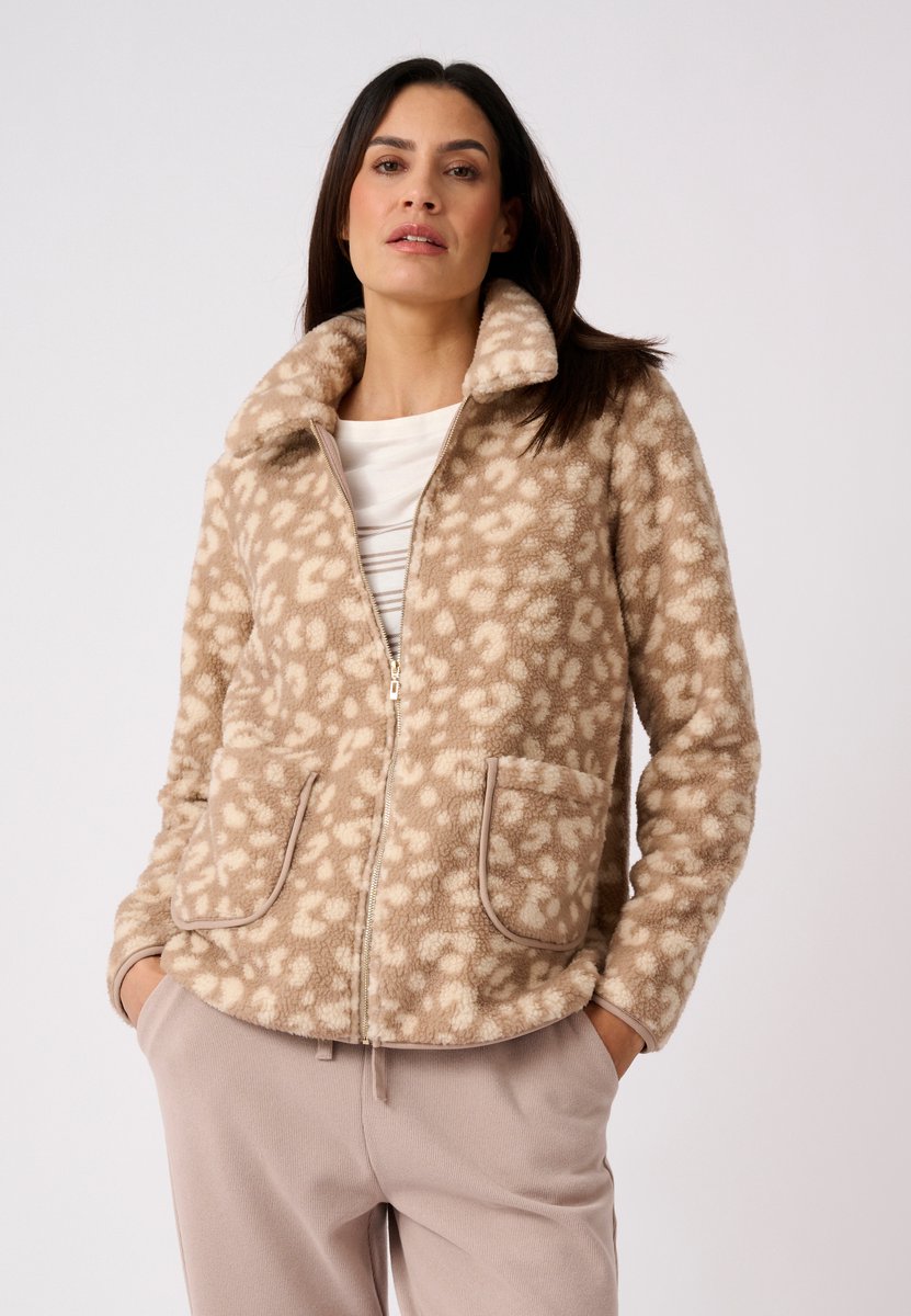 Damart - Thermolactyl fleecevest van gebreid materiaal - Dames - Beige - M