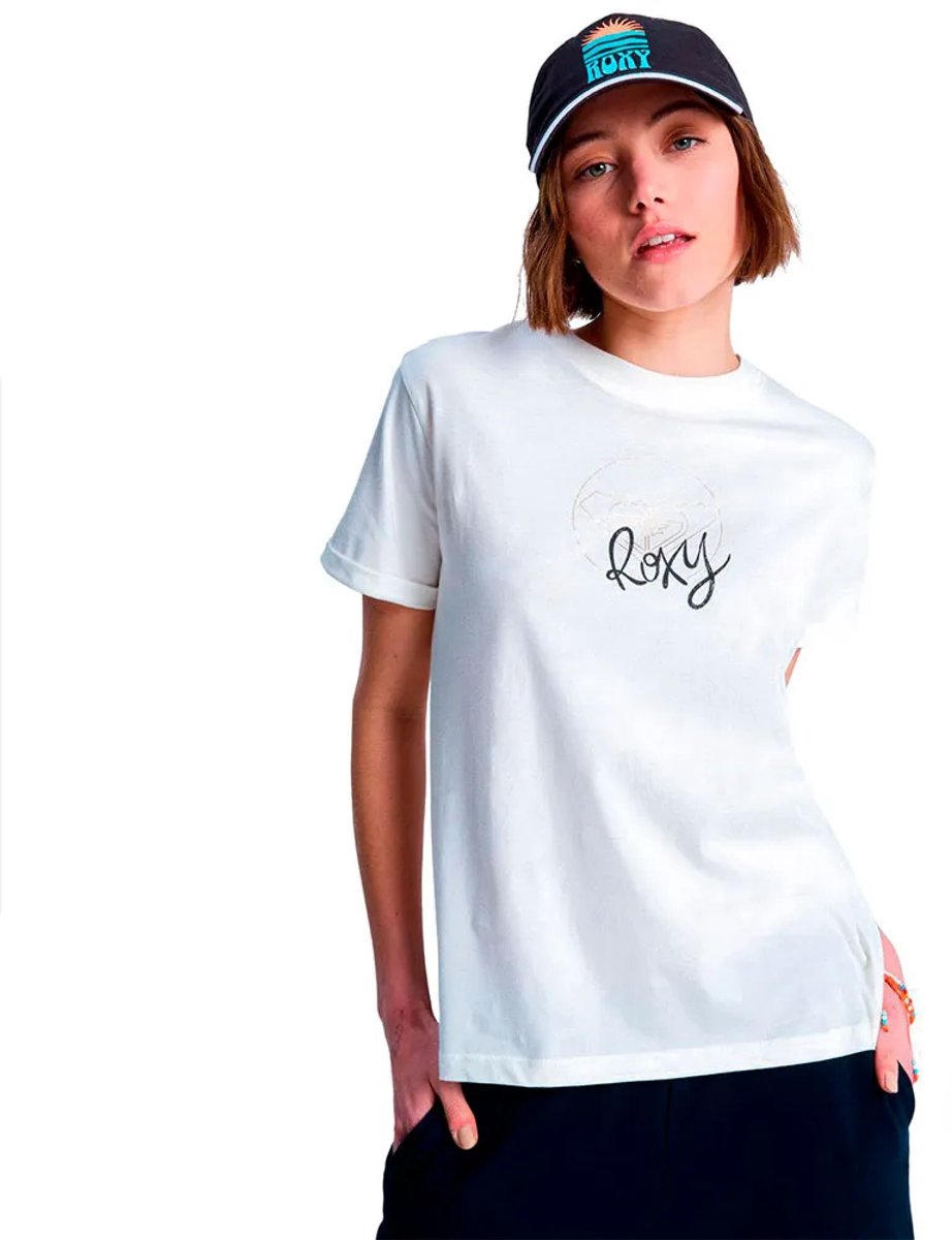 Roxy Vl Ocean Regular Co T-shirt Met Korte Mouwen Wit M Vrouw