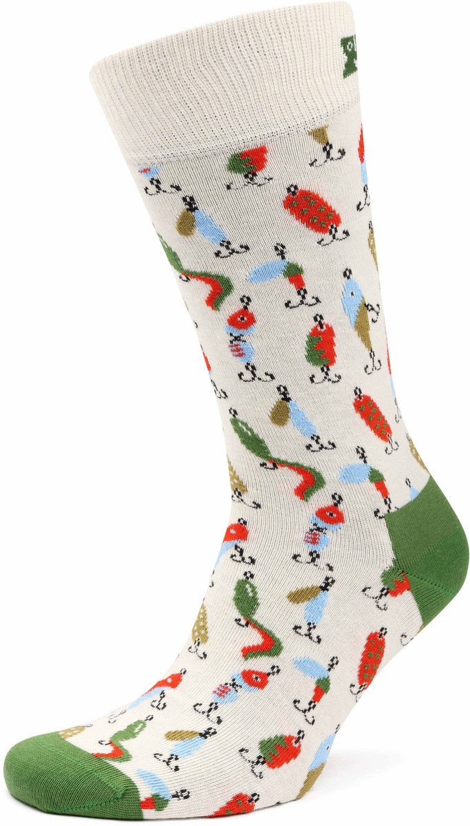 Happy Socks Sokken Fishing Gear - Maat 41-46 - Heren - Grappige sokken - Halfhoge sokken
