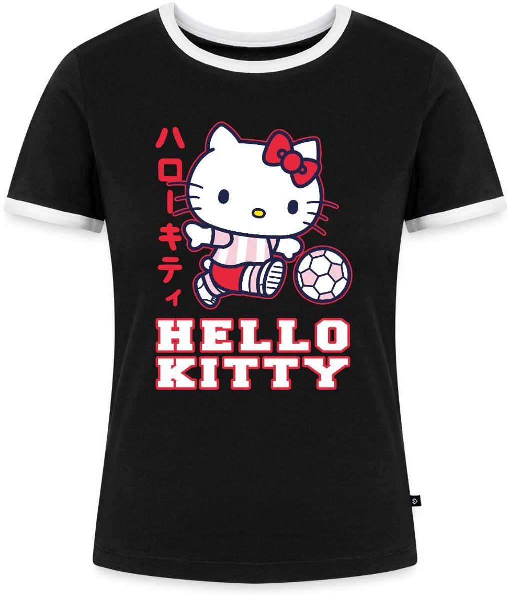 Hello Kitty Speelt Voetbal Vrouwen Contrast Shirt