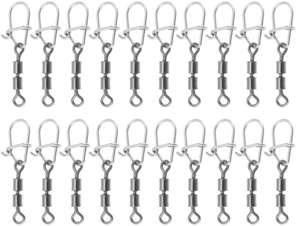 Snap Swivel 20pcs - Vis Accessoires - Lure Pin Connector - Corrosiebestendig - Duurzaam - Sterke Trekstructuur - Visaccessoires