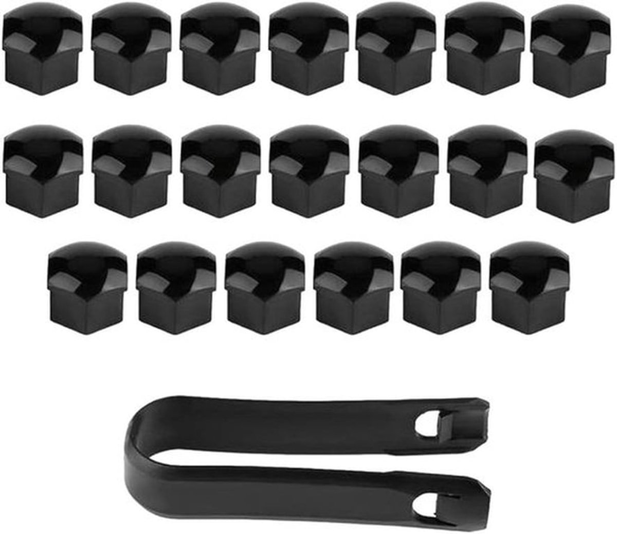 Wielmoerdoppen 20 stuks - 17 mm Stofdichte Velgafdekking - Zeskantfineer Chroom - Moerdoppen - Verwijderingsgereedschap - Duurzaam Materiaal - Wielafdekking