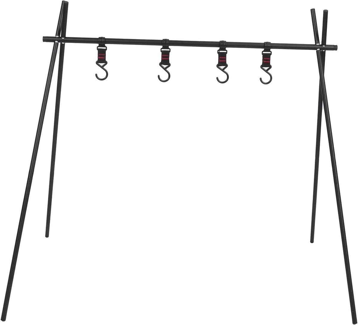 Draagbare Hangende Rack voor Barbecue en Kamperen - Aluminium Tripod met Haak en Opbergtas voor Buitenactiviteiten